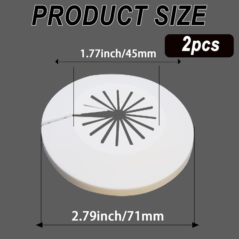 CAcoverVA Flange Pipe Cover Decoration, 0.59 to 1.77 in (15-45mm) PP Plastic Escutcheon Collar Water Pipe Drain Line Cover, Plumbing Cover Plates for Wall Tube Decor, White, 2 Pieces - Image 2
